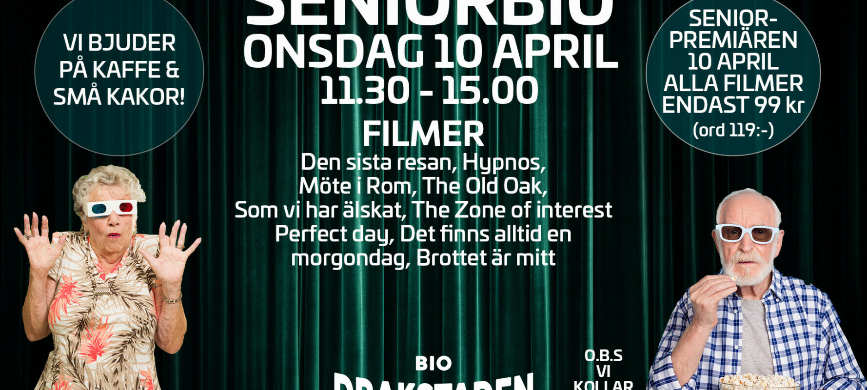 Seniorbio Onsdag 10 april