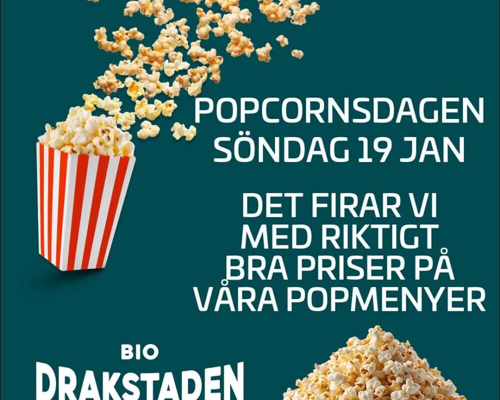 POPCORNENS DAG SÖNDAG 19 JAN.