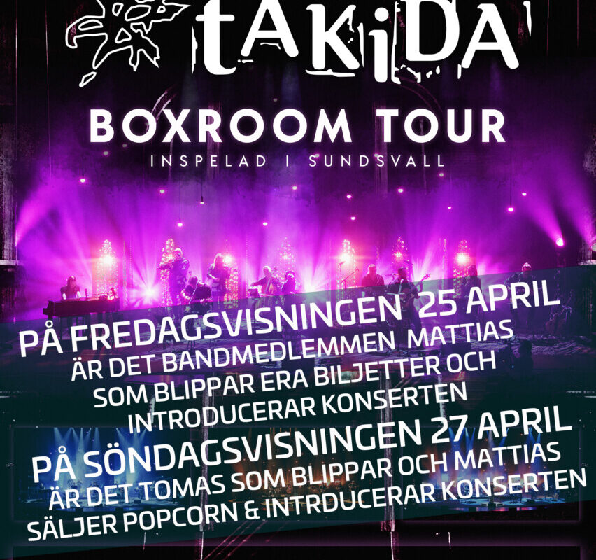 Vi får besök av TAKIDA medlemmar! På fredag 25 april kommer Mattias & på söndag 27 april kommer Mattias & Tomas